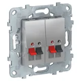 Розетка ТВ Schneider Electric Unica, NEW аудиорозетка двойная, алюминий