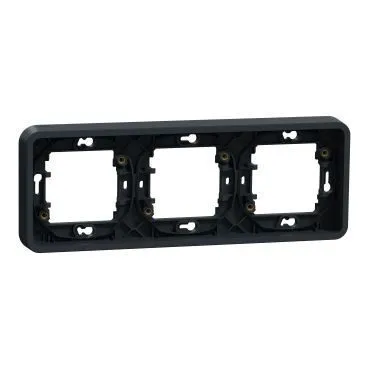Рамка Schneider Electric Mureva, S, 3-постовая, горизонтальная, антрацит, IP55