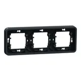Рамка Schneider Electric Mureva, S, 3-постовая, горизонтальная, антрацит, IP55