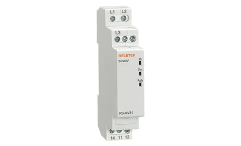 Реле контроля фаз RS-MV31/400, 3P L-L 400V, 1CO 8A(250VAC), обрыв, чередование, 1M