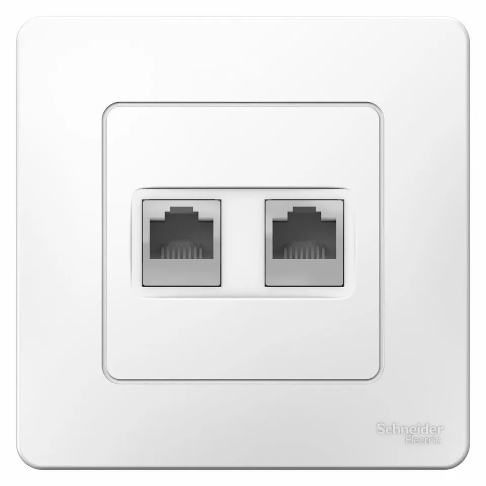 Розетка компьютерная Systeme Electric Blanca, скрытой установки двойная RJ45, кат.5E, белый