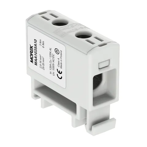 Клемма Morek OTL35 серая, 1xAl/Cu 2,5_35mm², 135(CU)/120(AL)A, 1000V, винтовые зажимы