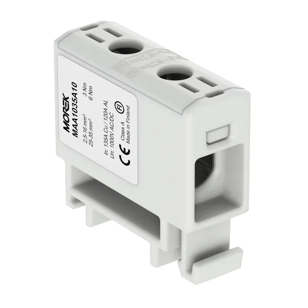 Клемма Morek OTL35 серая, 1xAl/Cu 2,5_35mm², 135(CU)/120(AL)A, 1000V, винтовые зажимы