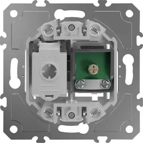 Механизм розетки RJ45/TV cat.6, ClassE-8/0-2400 МГц, серия D16