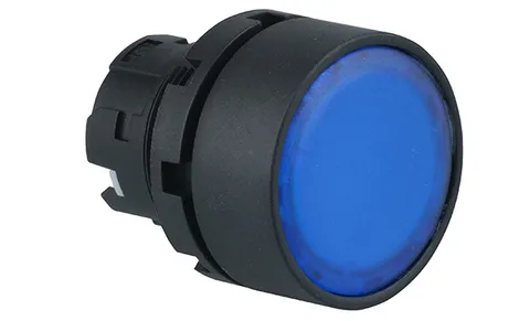 Головка кнопки PB3E, плоская, синяя, без фиксации, с подсветкой, 22mm, IP65