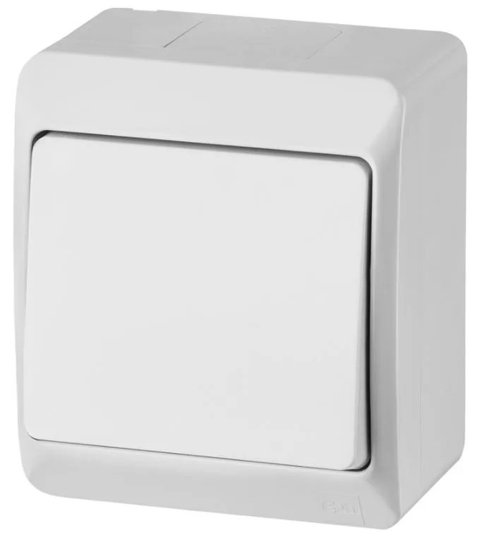 HERMES - Выключатель/переключатель на 2 направления, 10A/250V, IP44, белый