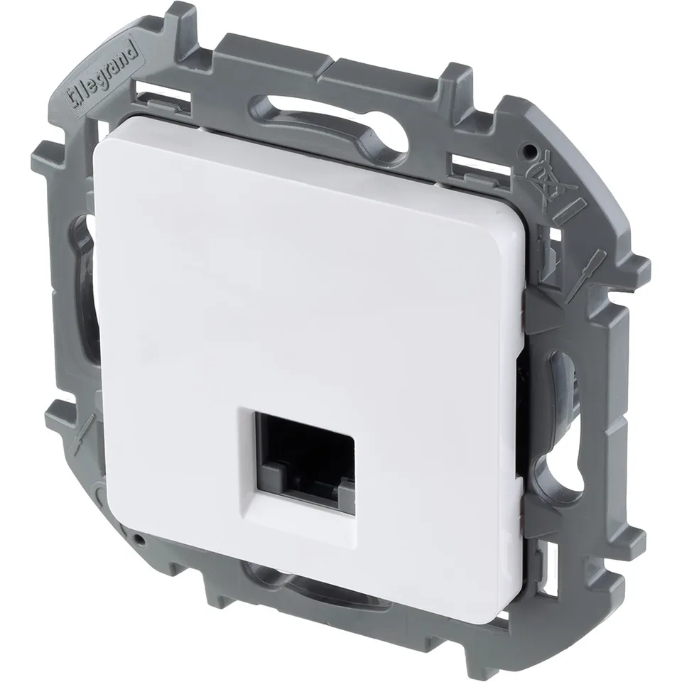 Inspiria - Розетка 1хRJ-45 UTP CAT6 (белый)