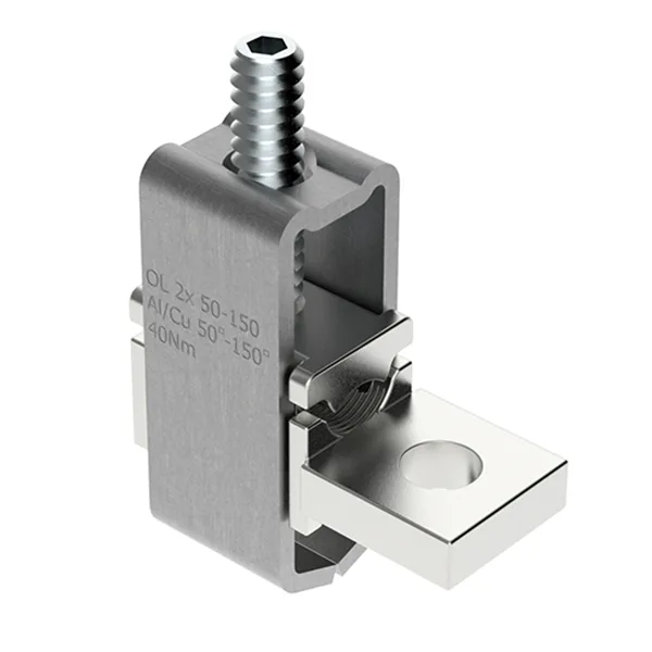 Коннектор Morek OL150-2 для присоеднинения Al и Cu проводников 2x50_150mm² к плоским шинам, Al/Cu 579/455A, 690V