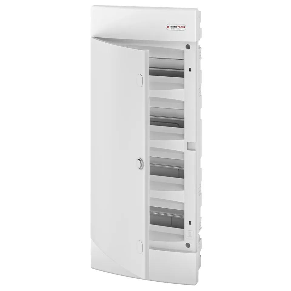 U48CW, Щит встраиваемый, 4 ряда, 48 мод., белая дверца, IP40