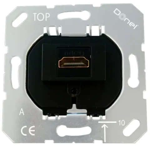 Механизм HDMI 2.0a, черный, разъем Type A 180° 4K Full HD @ 48 Hz 3D, HDR, серия STRS