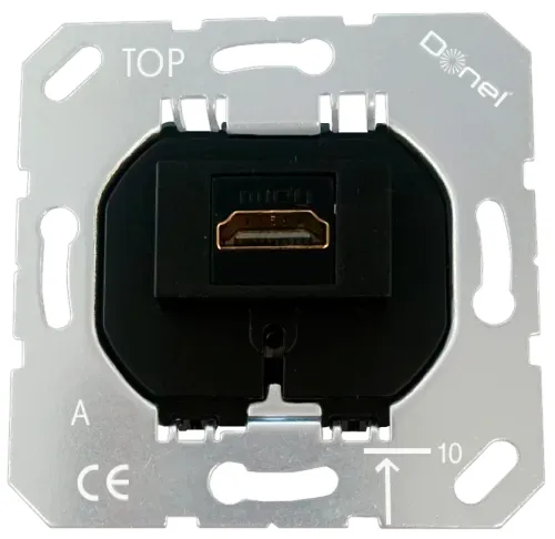 Механизм HDMI 2.0a, черный, разъем Type A 180° 4K Full HD @ 48 Hz 3D, HDR, серия STRS
