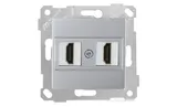 Rita - Розетка 2xHDMI, нерж. сталь
