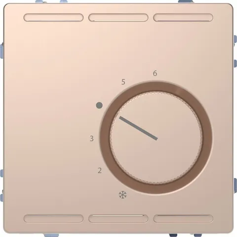 Термостат Schneider Electric D-Life, терморегулятор с центр. пл. с перекл. конт.230В, шампань, SD