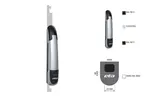 Ручка с рычагом для ENUX/EMOX/ECOMP из нержавеющей стали с логотипом ETA, RAL9005 + e-coating "silver"