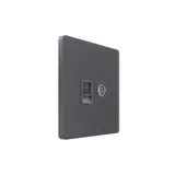 Компьютерная розетка Systeme Electric Infinity, информационная скрытой установки TV/FM и кат.5е, Вулканический пепел