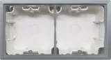 Коробка для накладного монтажа с встроенной рамкой 2-я, алюминий, серия R98