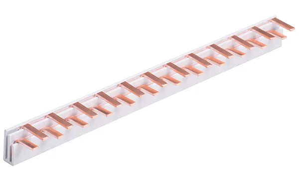 Шинка гребенчатая P-1+N-210/8, тип штырь, (L1-N)-24Mod., 8mm², 50A, 230/415V, 210mm