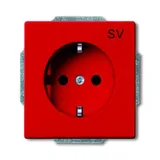 Basic 55 - Розетка 2P+E нем. стд. (красный)