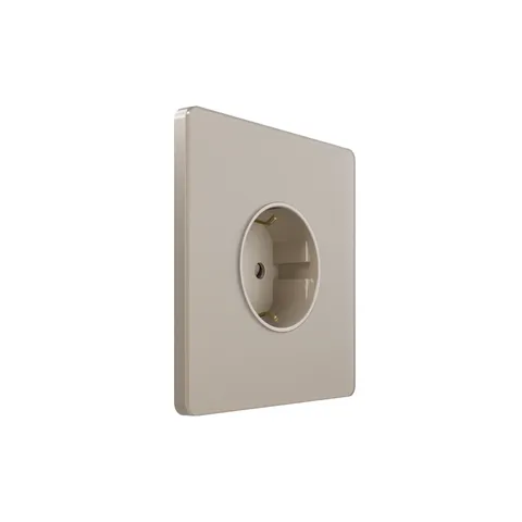 Розетка Systeme Electric Infinity, скрытой установки с зк (250В, 16А, защит. шторки), Песчаный берег