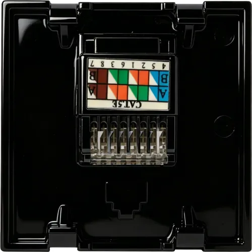 Розетка DEC RJ45 UTP кат.5e, 2мод., черн. (45х45мм)