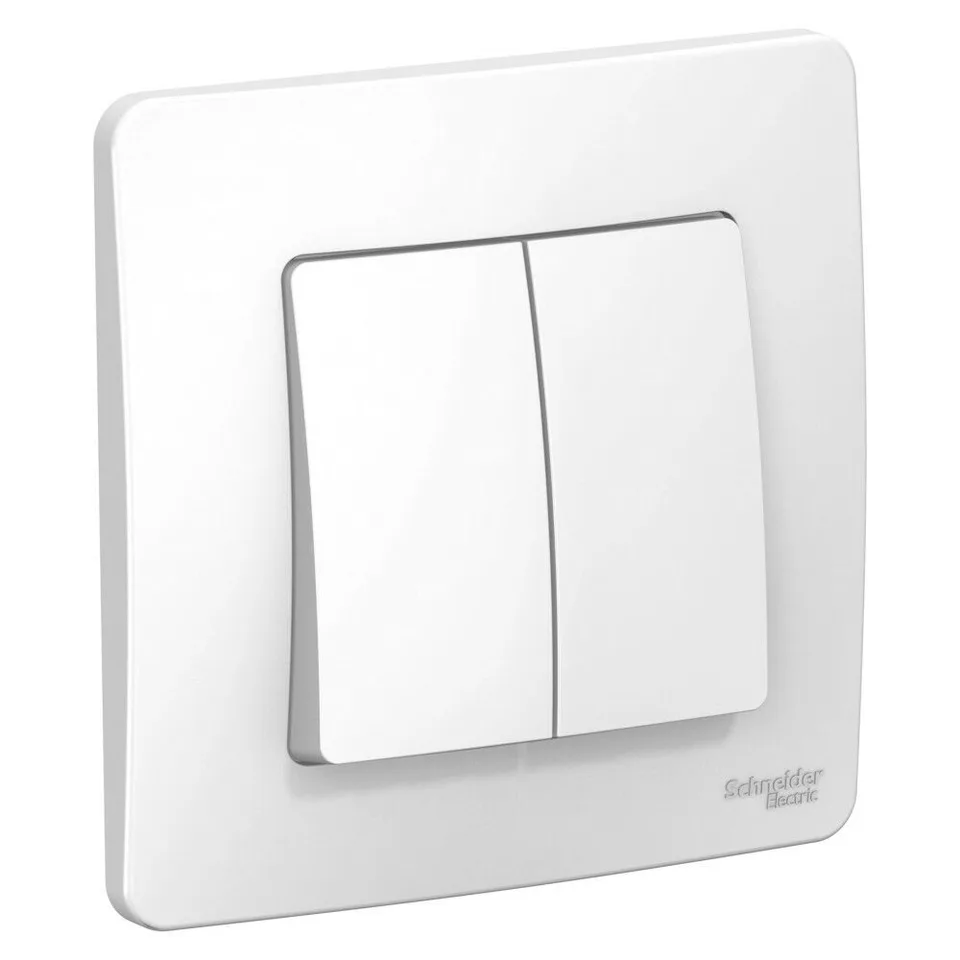 Выключатель Systeme Electric Blanca, скрытой установки 2-клавишный (cх.5), 10А, 250B, белый