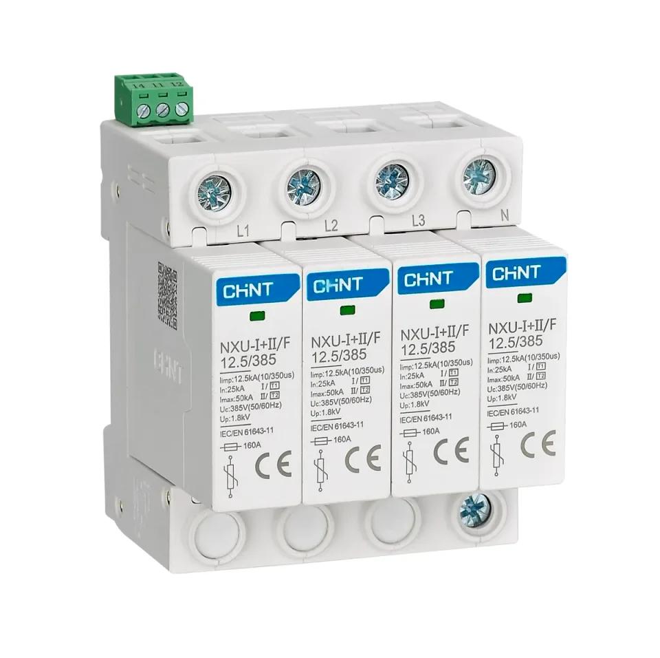 УЗИП NXU-I+II/F 4P In=25kA Im=50kA Uc=385В (класс I + II)
