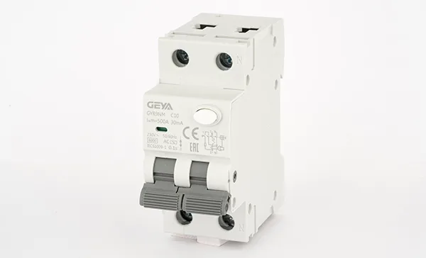 Дифф. авт. выключатель GYR9NM-C10-30mA, 1P+N, 10A, хар-ка C, 6 kA, 30mA, тип AC, 2M