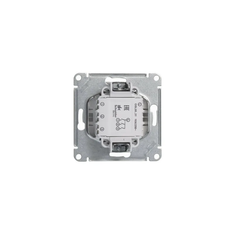 Выключатель Systeme Electric Glossa, 3-клавишный, схема 3, 10АХ, механизм, белый