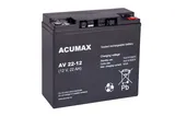 Батарея аккумуляторная Acumax AV22-12, 12V/22Ah, 168x182x76 HxLxW, 5.7kg, 6-9 лет