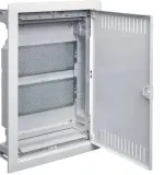 Щит встраиваемый мультимедийный VU24NWB Hager Volta, 2 ряда, металл. дверца с перфорацией