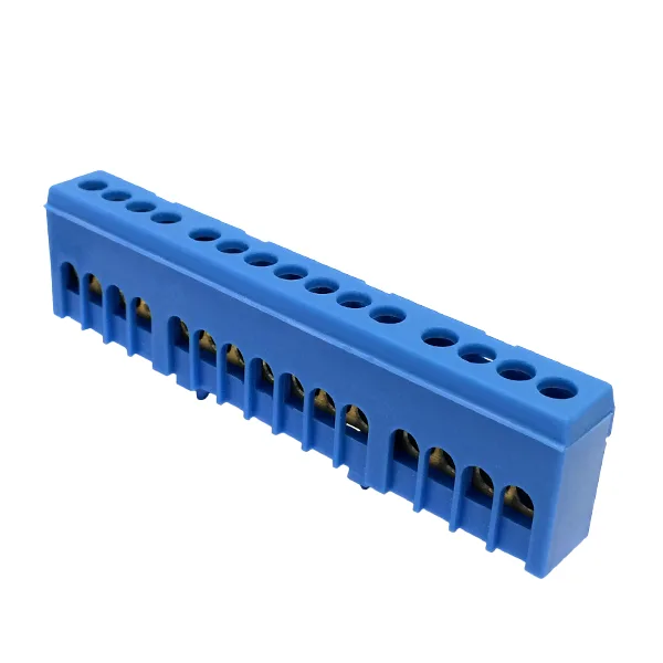Клеммник Morek для нейтрали N15H 1P 15x1,5_16mm² Cu, 63A, 690V, синий, IP20