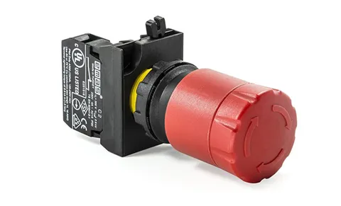 Кнопка аварийной остановки CP 30mm, разблок. поворотом, 1NC, 4A 230V AC15, 22mm, IP65