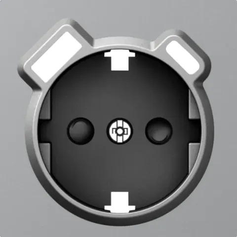 Накладка для розетки Schuko с зарядным устройством USB A+C, со шторками 16A 250В, матовый серый, серия A07