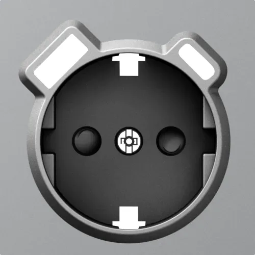 Накладка для розетки Schuko с зарядным устройством USB A+C, со шторками 16A 250В, матовый серый, серия A07