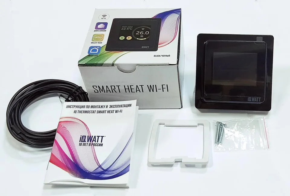 Терморегулятор iQ Thermostat Smart Heat Wi-Fi с Алисой, сенсорный, 16 А