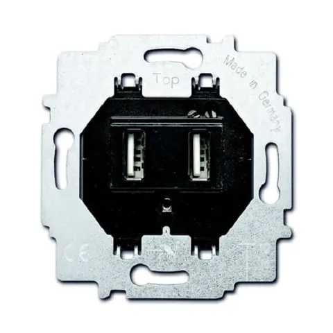 Basic 55 - Розетка 2хUSB (лицевая накладка для акустических и 2xUSB розеток заказывается отдельно)