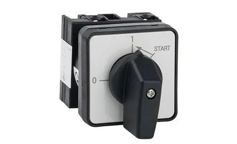 Переключатель UKT0-1-15511/E, 1P, 20A, тип 0-1←START (45°), на дверь, фронт IP65