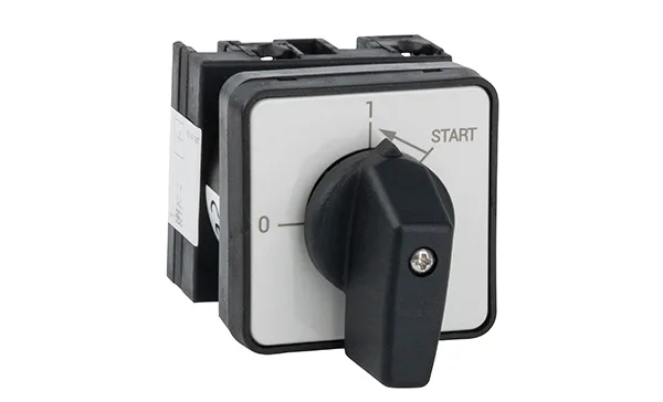 Переключатель UKT0-1-15511/E, 1P, 20A, тип 0-1←START (45°), на дверь, фронт IP65