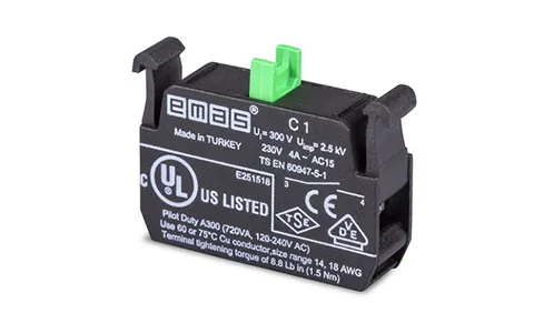 Блок-контакт 1NO, 4А 230V AC15, монтаж на адаптер, для CP/CM серий