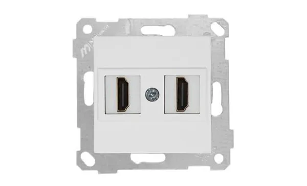 Rita - Розетка 2xHDMI, белая