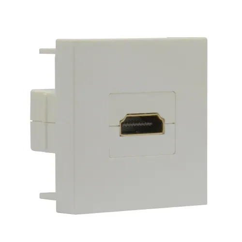Розетка HDMI, 2мод., бел. (45х45мм), серия (тип) DEC