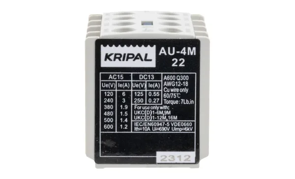 Блок-контакт вспом. AU-4M, 2NO+2NC, фронт. монтаж, для мини-контакторов UKC, UKD