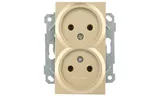Rita - Розетка двойная 2x2P, золото доре