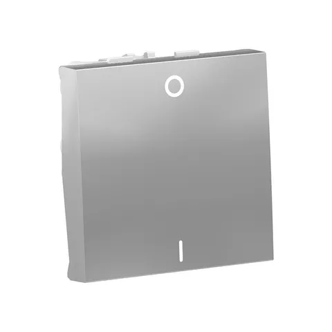 Выключатель Schneider Electric Unica, MODULAR двухполюс, 1-клавиш, схема 2, 16 AX, 250 В, 2 мод алюмин