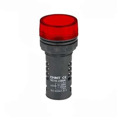 Индикатор ND16-22D/4C красный, встр. конденсатор, IP65 АС380В (R)