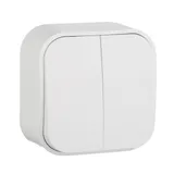 Quteo - Выключатель двухклавишный (белый)