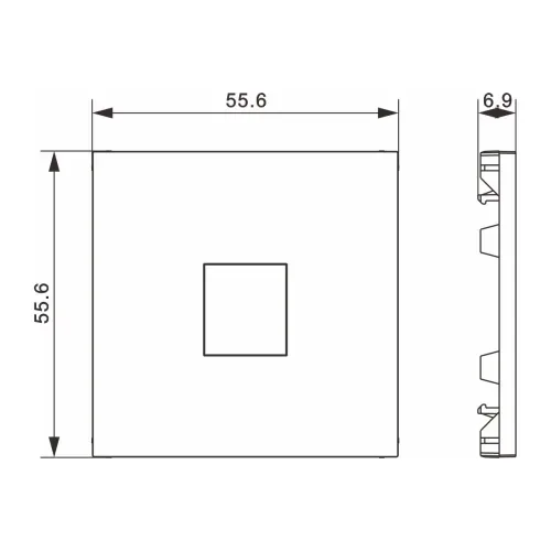 Накладка 1-я для розеток RJ45, TV, SAT, HDMI, глянцевый кремовый, серия A07