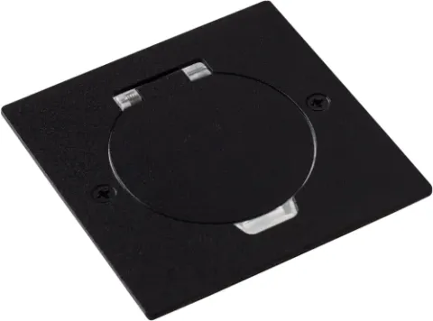 Лючок Surface 2 мод. (1 мод. 45х45 мм.), круглая крышка, антрацит, IP44