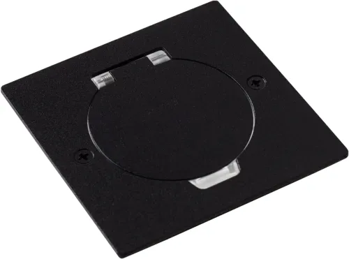 Лючок Surface 2 мод. (1 мод. 45х45 мм.), круглая крышка, антрацит, IP44