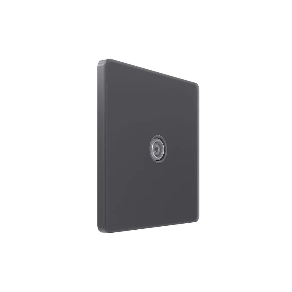 ТВ розетка Systeme Electric Infinity, телевизионная скрытой установки TV/FM 5-1000MГц, Вулканический пепел